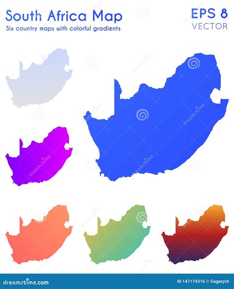 Karte Von Sdafrika Mit Schnen Steigungen Vektor Abbildung