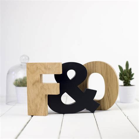 Wooden Letters Contemporary Oak By Letters Etc