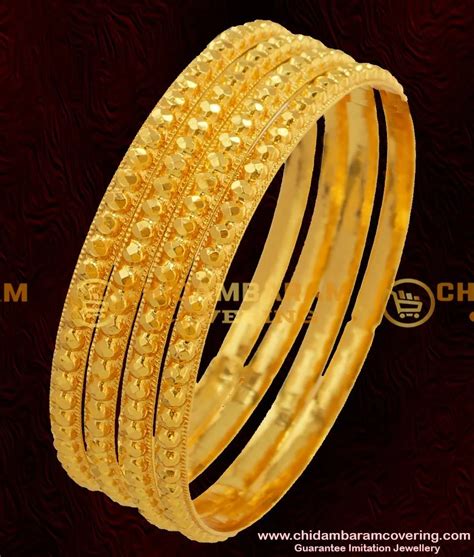 Buy Traditional Muthu Bangles 4 Pcs Set Daily Wear Gold Plated Bangles Collection Online