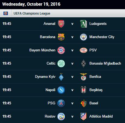 Get complete timetable & fixtures of uefa champions league football matches. UEFA Champions League fixtures - Vanguard News