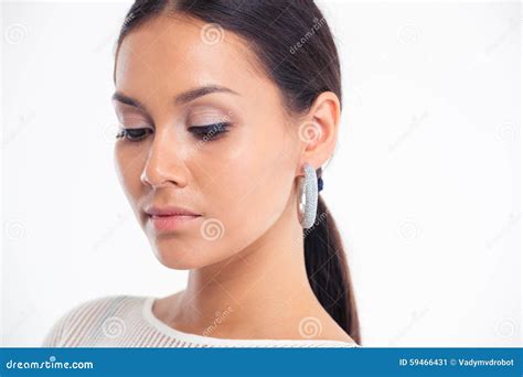 Beauty Portrait Of A Charming Woman Posing Stock Image Image Of