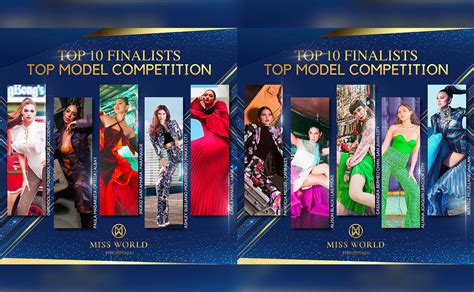 Revealed 10 Finalists Of Top Model Competition At Miss World