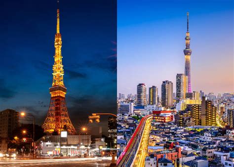 Tokyo Tower Vs Tokyo Skytree Closeup Look At Tokyos Two Iconic