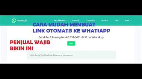 Even so, creating whatsapp links is not user friendly and occasionally takes more time than expected. Cara Mudah Membuat Link Langsung ke Whatsapp - YouTube