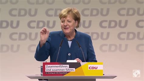 Merkel Geht Letzte Rede Als Cdu Chefin Youtube