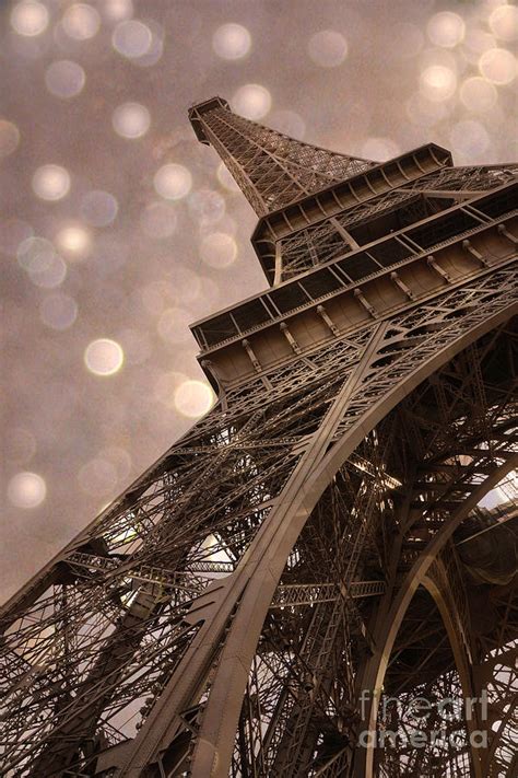 Paris Eiffel Tower Surreal Sepia Bokeh Romantic Sepia Fantasy Eiffel