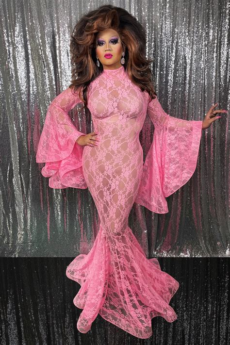 Sexy Drag Queen Mermaid Gown Pink Lace Etsy