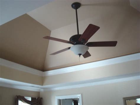 Lower cfm (cubic feet per minute) is fine for small rooms whereas higher numbers indicate that larger rooms are better. Ceiling Fans For Sloped Ceilings Trendy : The Creative ...