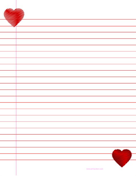 9 Best Images Of Free Valentine Printable Note Paper Printable