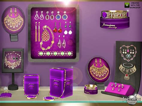 Jomsims Display And Jewelry Set Sims Sims 4 Sims 4 Cc Makeup