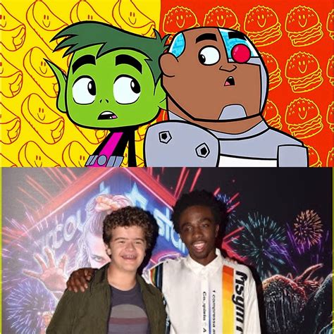 Gaten Matarazzo And Caleb Mclaughlin As Beast Boy And Cyborg Fancast