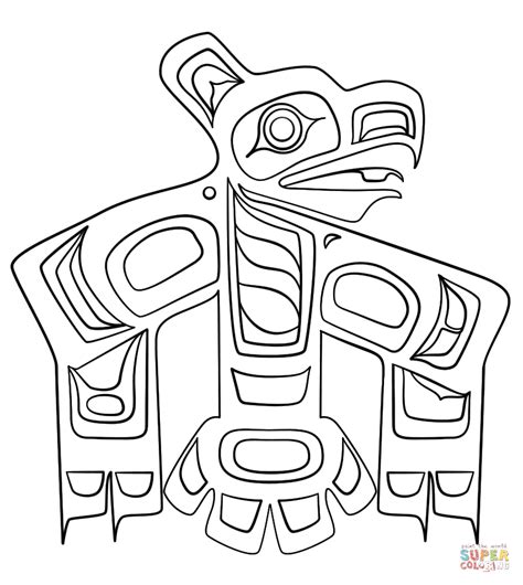 Haida Art Raven Coloring Page Free Printable Coloring Pages Haida
