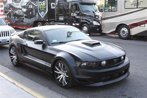 Matte Black Ford Mustang