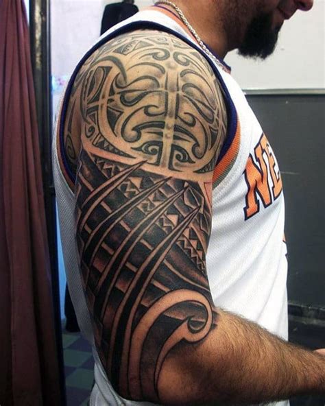 75 Half Sleeve Tribal Tattoos For Men Masculine Design Ideas