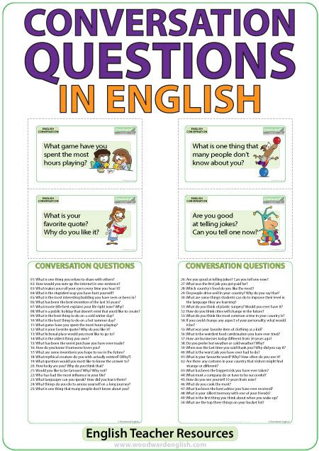 Conversation Questions In English Set 4 Woodward English