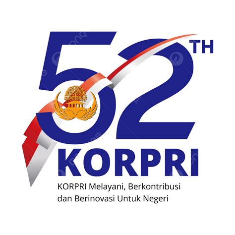 O Logotipo Oficial Do 52º Aniversário Da Korpri Em 2023 Vetor PNG