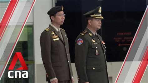 Cambodian Army Chief Meets Singapore Defence Minister Youtube