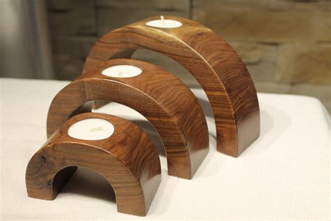 3 Tier Arch Wooden Tea Light Candle Holder By Dvwoodworking