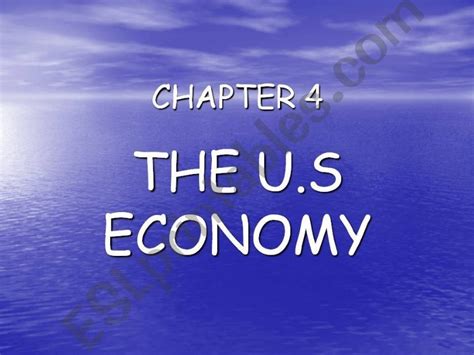 ESL English PowerPoints The US Economy