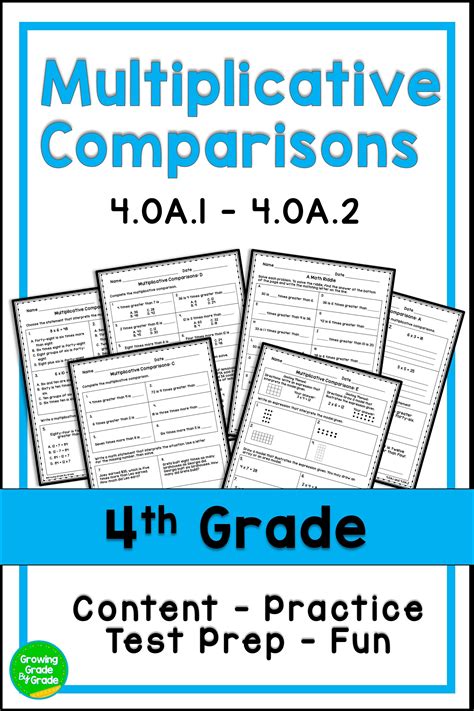 Multiplicative Comparisons Worksheets Printable Word Searches