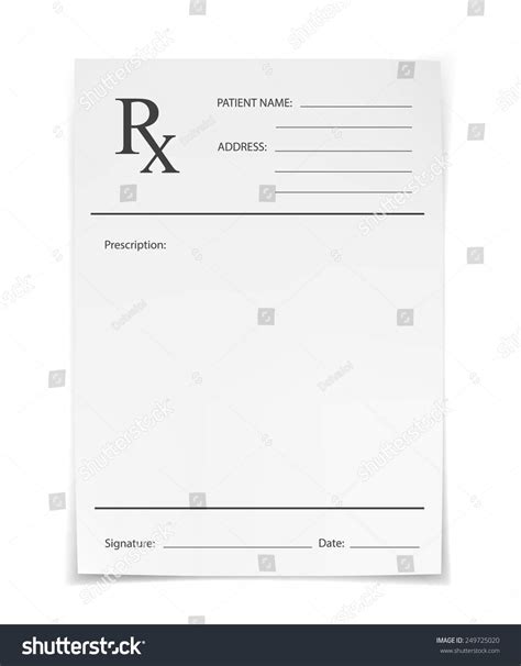 Blank Prescription Form Template