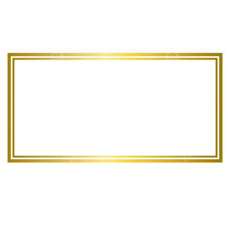 Gold Rectangle Clipart Transparent Background Gold Rectangle Line