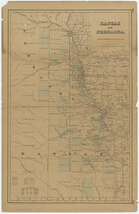 Kansas And Nebraska Map Kansas Memory