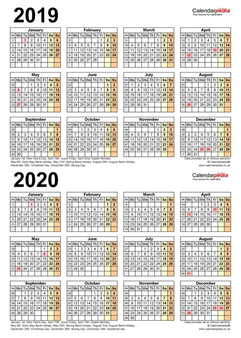 Three Year Calendars For 2019 2020 2021 Uk For Pdf