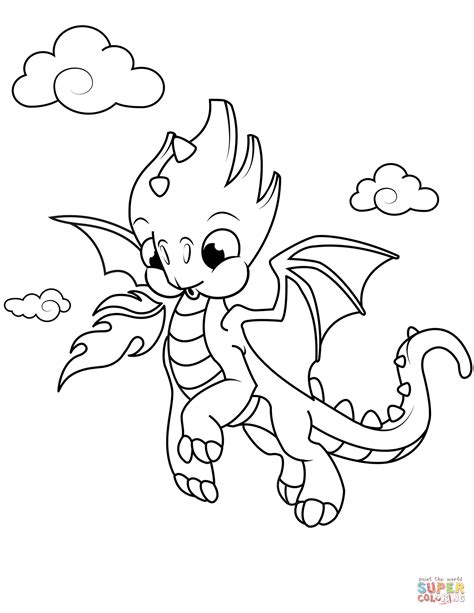 Select from 35870 printable crafts of cartoons, nature, animals, bible and many more. Cute Little Dragon coloring page | Free Printable Coloring ...
