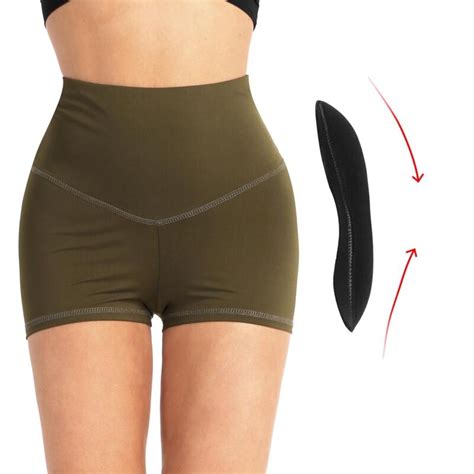 Enhancing Removable Foam Butt Pads Stretch Boxer Shorts Sexy Hip Push