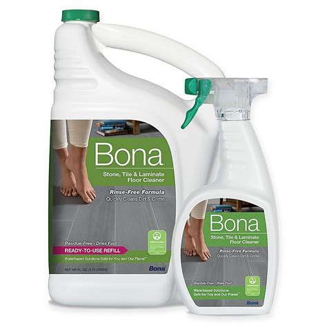 Bona 160 Oz Stone Tile And Laminate Floor Cleaner Refill With 22 Oz