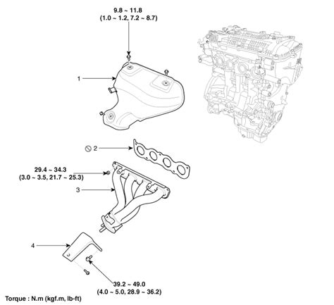 Hyundai Tucson Exhaust Manifold Components And Components Location