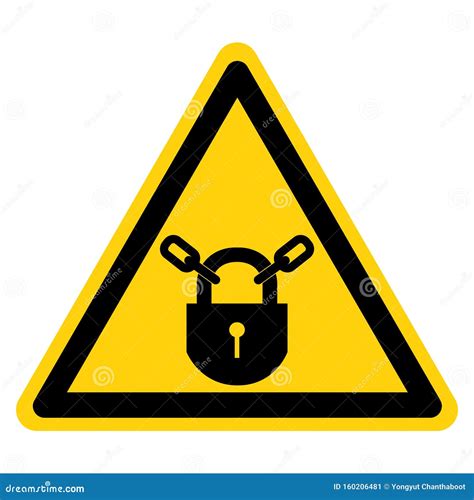 Warning Keep Locked Symbol Sign Vector Illustration Isolate On White