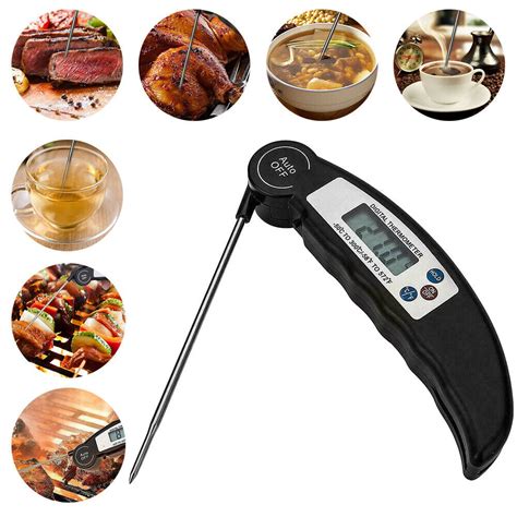 Digital Instant Read Meat Thermometer With Long Probe Kitchen Cooking