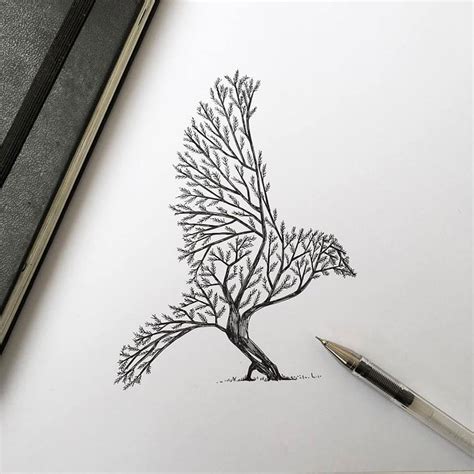 Download this free vector about cute animals on the tree with labels, and discover more than 13 million professional graphic resources on freepik. Trees Grow Into Majestic Animals In Pen & Ink Illustrations By Alfred Basha | DeMilked