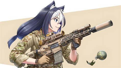 Cat Girl Girls With Guns Jpc Operator Tactical Sig Mcx Spear Gun