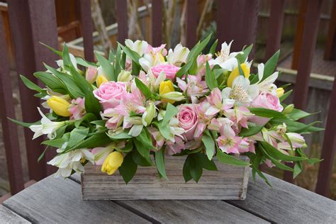 Flower Delight packed in a box, handcrafted by Fleurelity Floral Studio