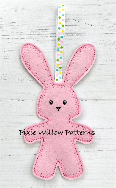 Ith Little Stuffed Bunny Pattern Machine Embroidery Design Of Etsy