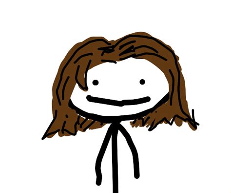 Stick Person With Short Brown Hair Drawception