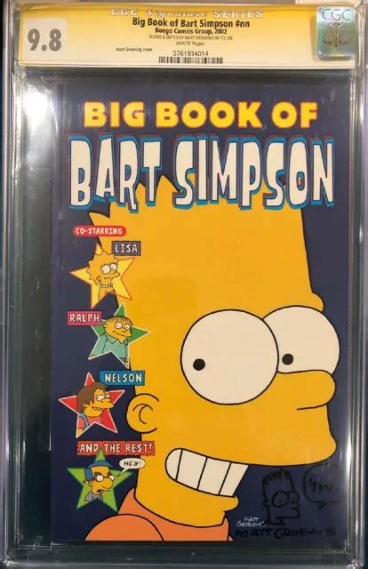 Matt Groening Signed Original Bart Simpson Sketch Art Cgc 98 Comic Cbcs 210599 Picclick