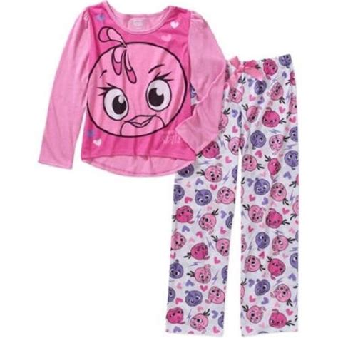 Angry Birds Girls 2 Piece Pajama Set Long Sleeve Size 4 5 6 6x Nwt Ebay