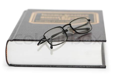Reading Glasses Over The Book Isolated Stock Image Colourbox