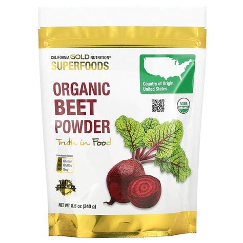 California Gold Nutrition Superfoods Organic Beet Powder 85 Oz 240 G