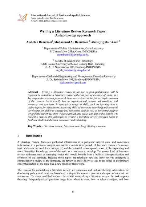 An article critique, also known as a response paper, is a formal evaluation of a journal article or an architect with traditional education, for example, has prejudices towards feng shui disclose your main points of critique in this statement, so it will give the reader an idea of what they are about to read. Literature Review Sample Research Paper - Organizing Your Social Sciences Research Paper: 5. The ...