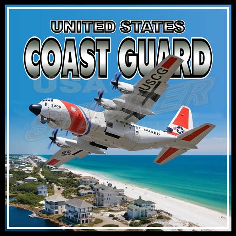 Us Coast Guard Gulf Coast C 130 Sticker Item Cg 036 Usa Military
