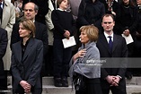 Aurore Amaury and Ms Amaury at the funeral of Philippe Amaury at the ...