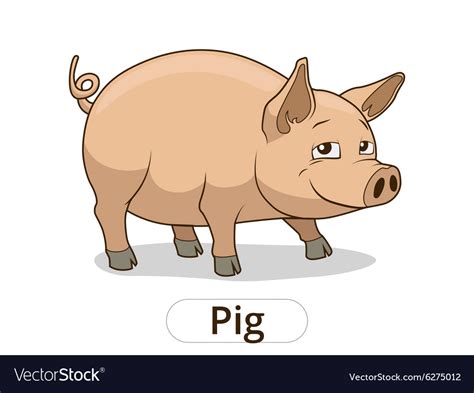 Pig Animal Cartoon For Children Royalty Free Vector Image