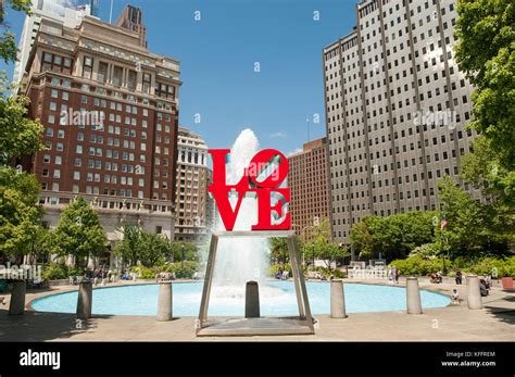 Love Park In Philadelphia Pennsylvania Usa Stock Photo Alamy
