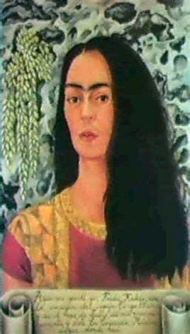 Artista Frida Kahlo Mexicano T Tulo Autorretrato Con Pelo Suelto Autorretrato