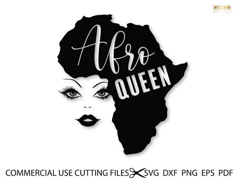Afro Queen Woman Silhouette Africa Woman Silhouette SVG Png Afro Svg